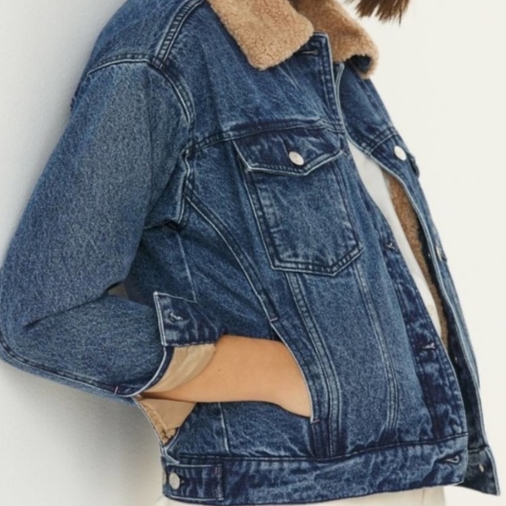 Teddy Sherpa Denim Jacket - Picture 2 of 4